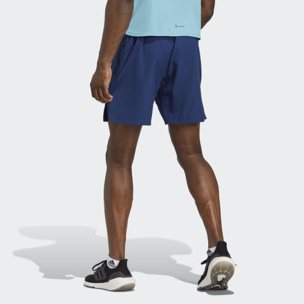 Adidas Dark Blue Workout Knurling Shorts