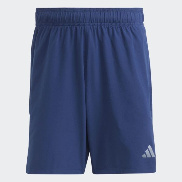 Adidas Dark Blue Workout Knurling Shorts