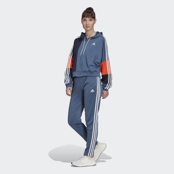 Bold Block Tracksuit Adidas Steel