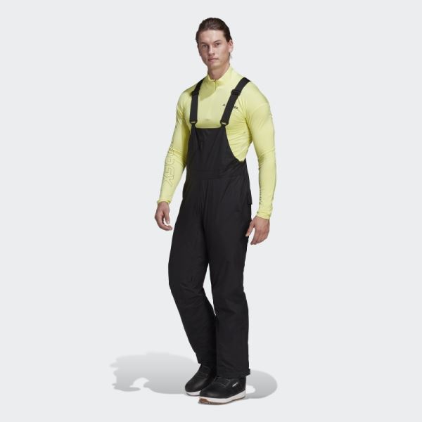 Adidas Black Resort Two-Layer Insulated Bib Tracksuit Bottoms