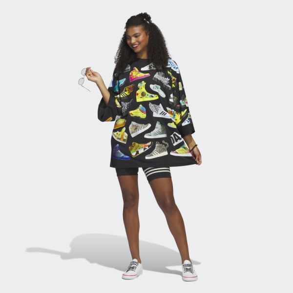 Adidas Black Jeremy Scott Archive Tee Dress