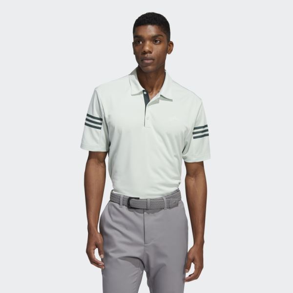 Adidas Green 3-Stripes Polo Shirt