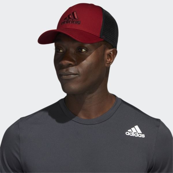 Structured Mesh Snapback Hat Victory Red Adidas