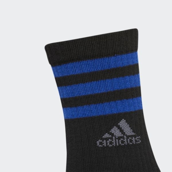 Dark Blue Adidas Cushioned Mixed Crew Socks 6 Pairs