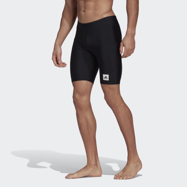 Black Solid Swim Jammers Adidas