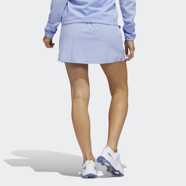 Adidas Seersucker 16-Inch Golf Skort Blue