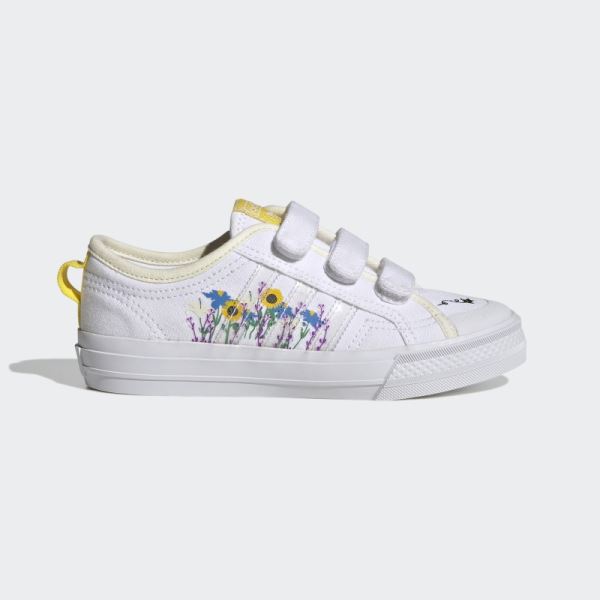 White Adidas Nizza Shoes Fashion