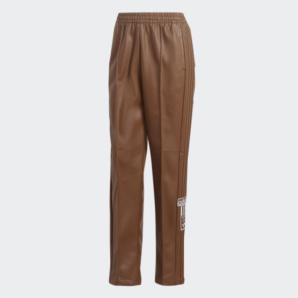 Adidas Centre Stage Faux Leather Adibreak Pants Brown