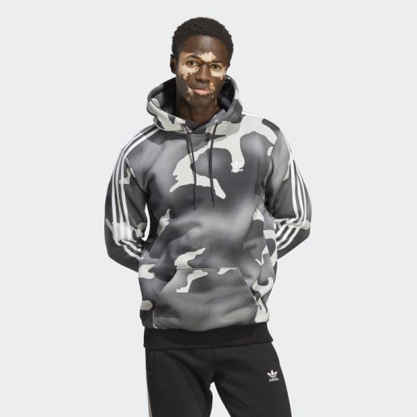 Black Graphics Camo Allover Print Hoodie Adidas