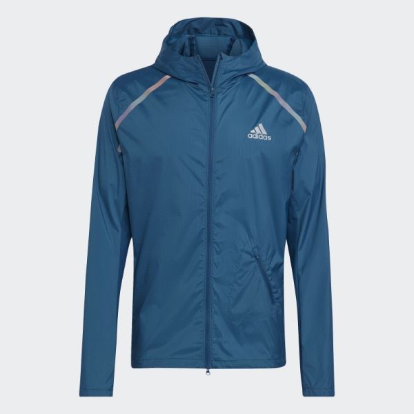 Marine Adidas Marathon Running Jacket