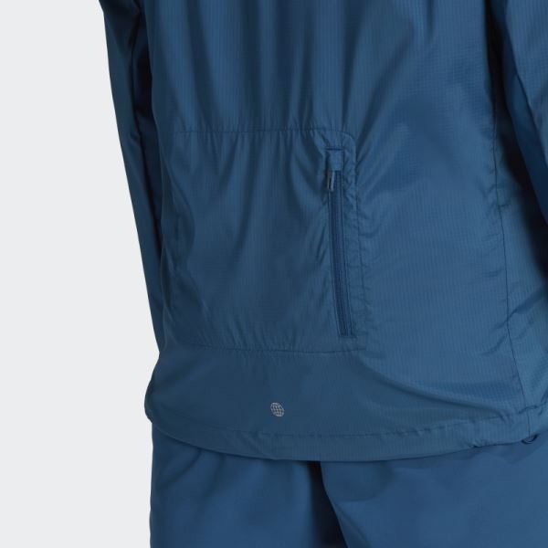 Marine Adidas Marathon Running Jacket