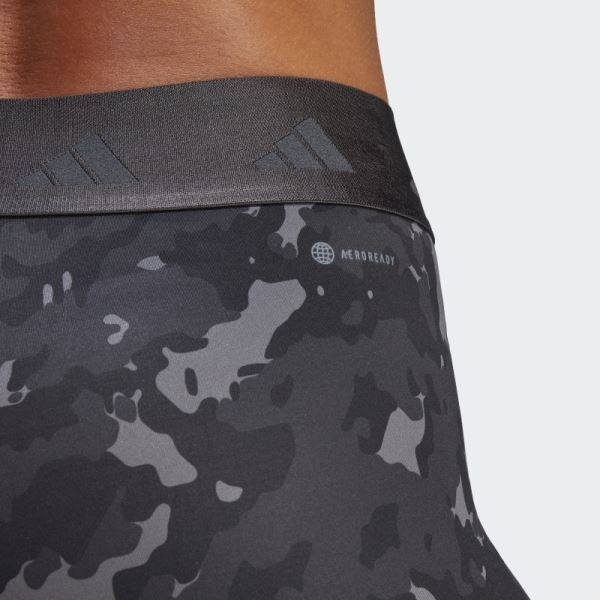 Adidas Grey Techfit Camo 7/8 Leggings