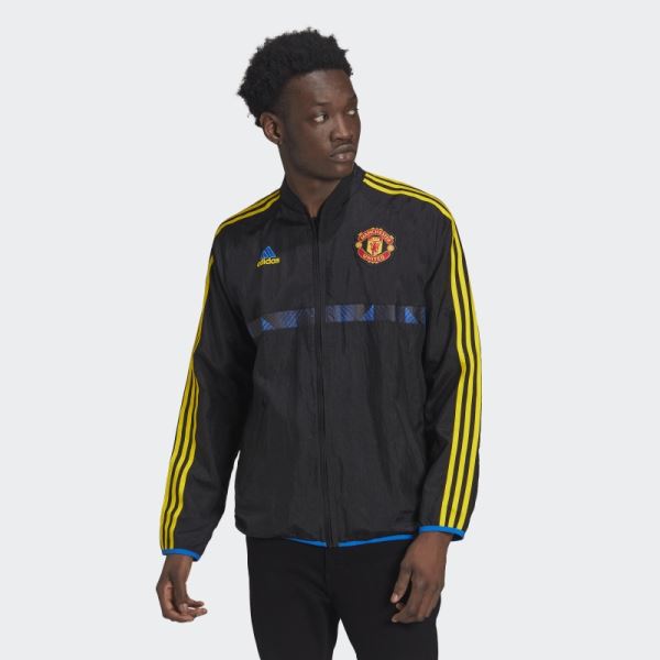 Black Adidas Manchester United Icons Woven Jacket