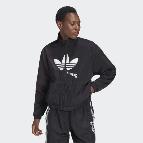 Adidas Black Adicolor Split Trefoil Track Jacket