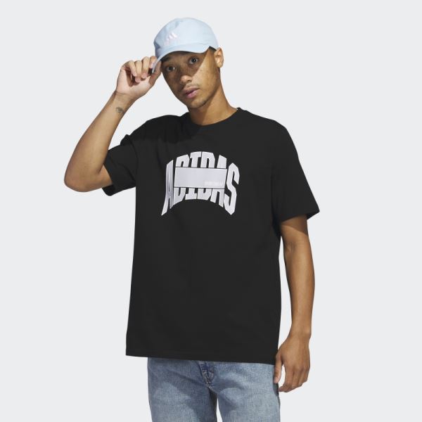 Adidas Sportswear Block Graphic Tee Black Hot