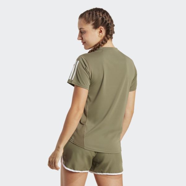 Olive Adidas Own the Run Tee