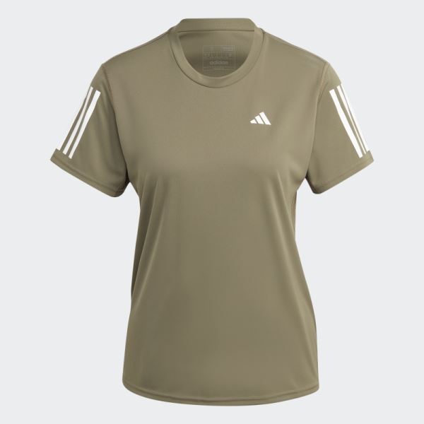 Olive Adidas Own the Run Tee