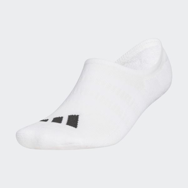 White Adidas Basic No-Show Socks