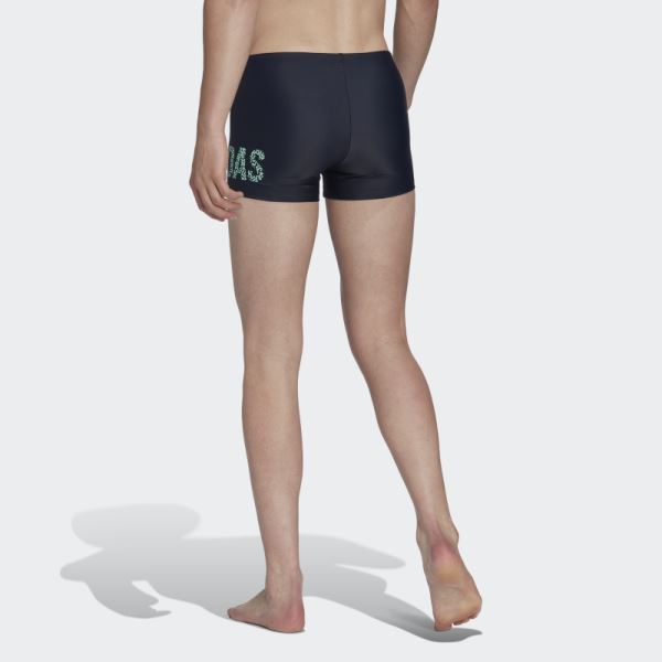 Ink Adidas Wording Swim Boxers