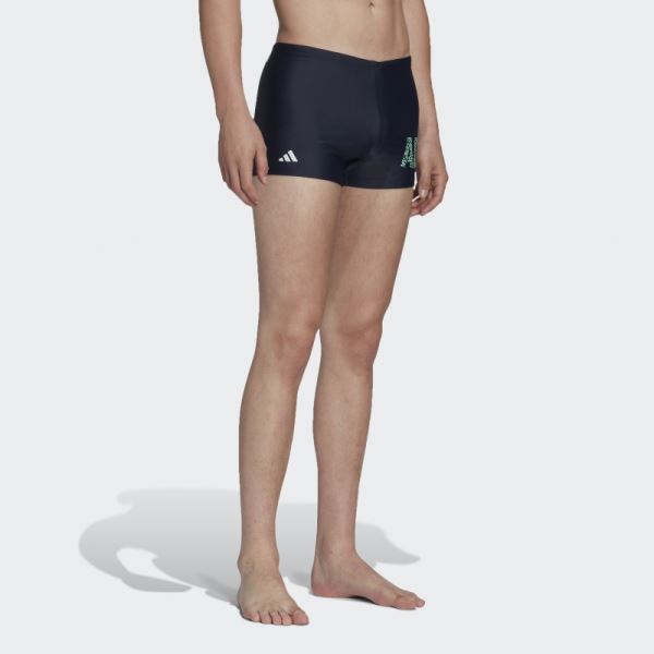 Ink Adidas Wording Swim Boxers