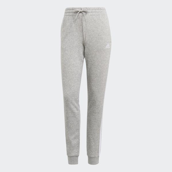 Medium Grey Adidas Essentials French Terry 3-Stripes Pants