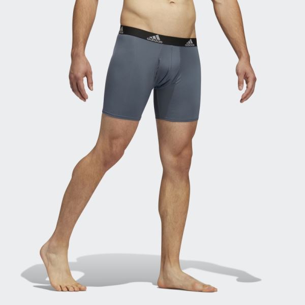 Performance Boxers Three-Pack (Big and Tall) Medium Grey Adidas