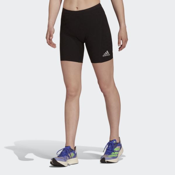 Adizero Primeweave Short Running Leggings Black Adidas