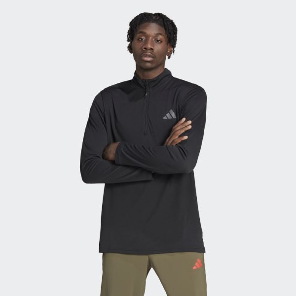 Train Essentials Seasonal Training 1/4-Zip Long Sleeve Tee Adidas Black