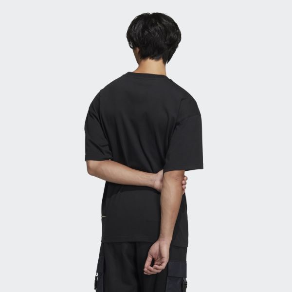 Adidas Black Zip Short Sleeve Tee