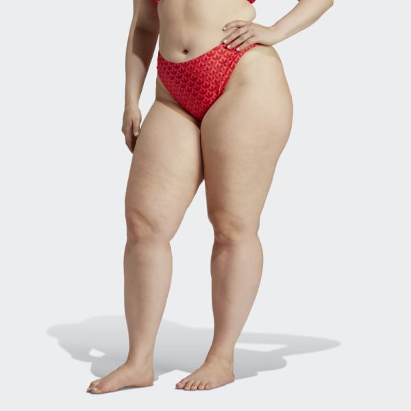 Scarlet Adidas Originals Monogram Bikini Bottoms (Plus Size)