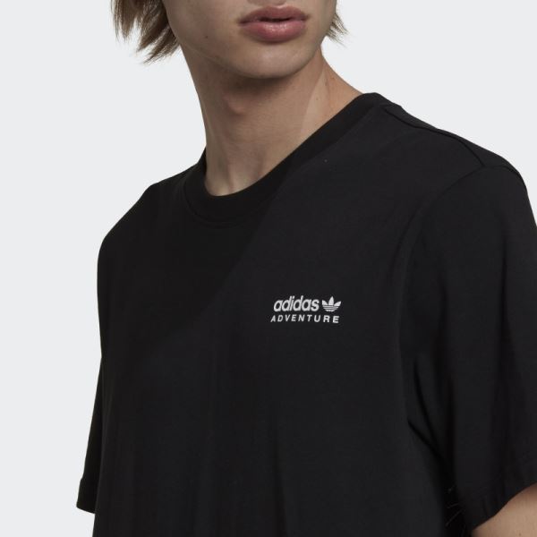 Black Adidas Adventure Mountain Back Tee Hot