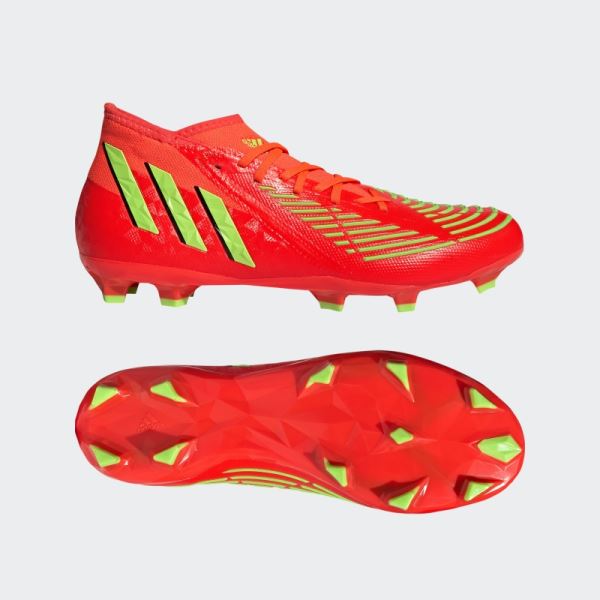 Red Adidas Predator Edge.2 Firm Ground Cleats