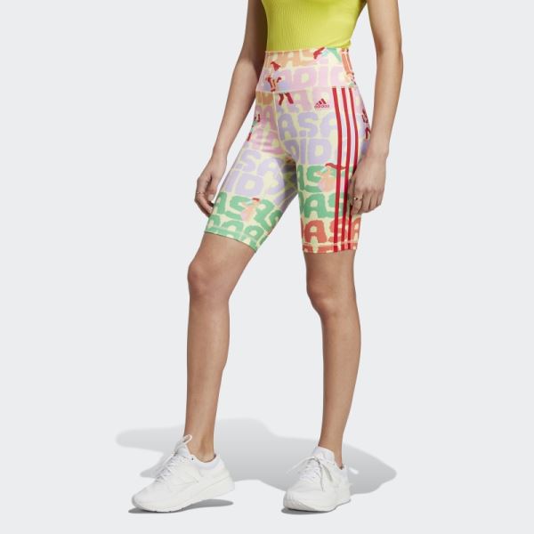 Pearl Citrine Hot Adidas x FARM Rio Bike Shorts