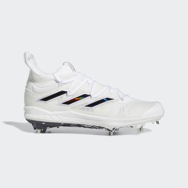 White Adidas Adizero Afterburner NWV Cleats