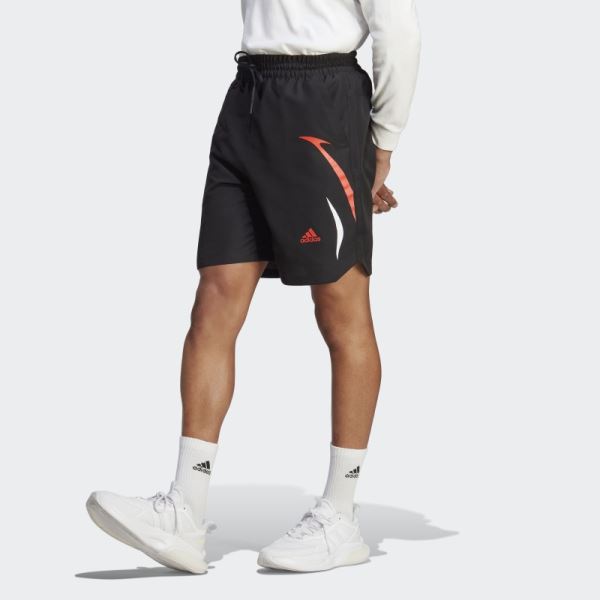 Black Adidas Colourblock Woven Shorts