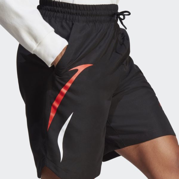 Adidas Black Colorblock Woven Shorts