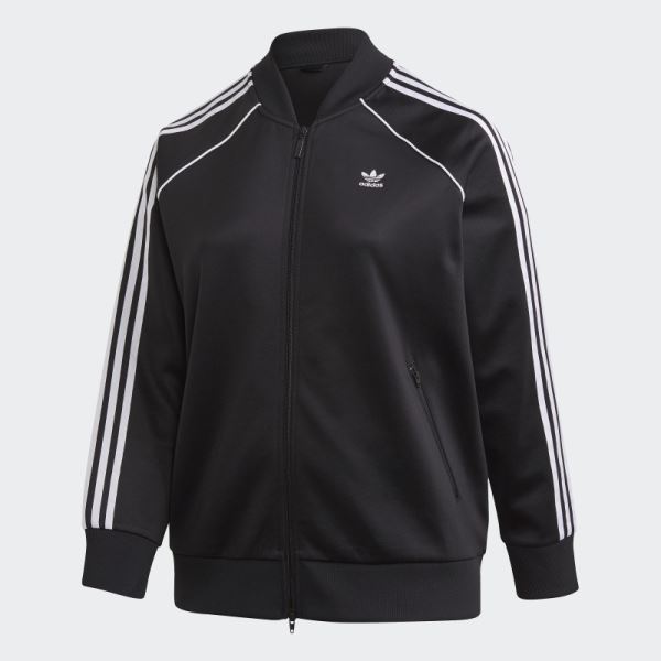 Black Adidas Primeblue SST Track Top (Plus Size)