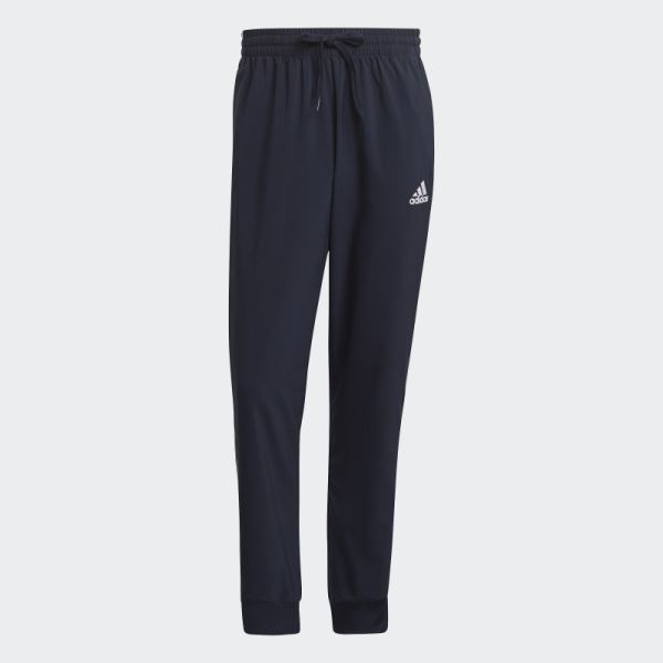 Ink Adidas AEROREADY Essentials Tapered-Cuff Woven 3-Stripes Pants