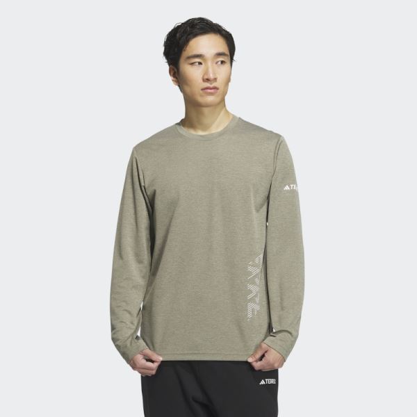 Adidas Long-Sleeve Top Tech Long-Sleeve Top Olive