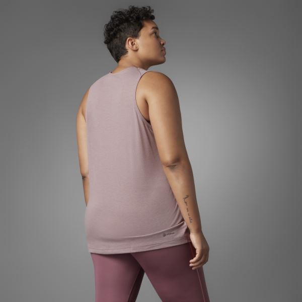 Purple Adidas Authentic Balance Yoga Tank Top