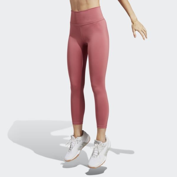 Pink Adidas Optime Training 7/8 Leggings