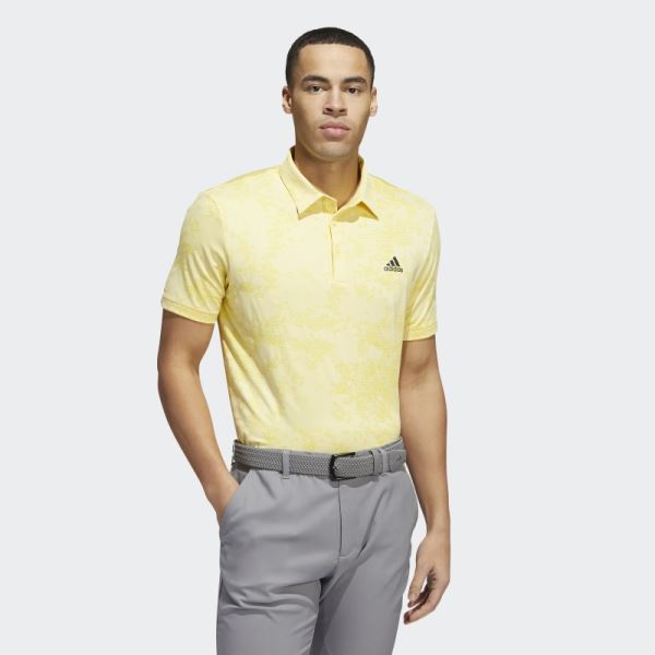 Yellow Jacquard Polo Shirt Adidas