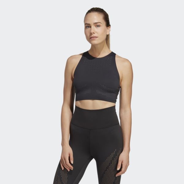 Black Fashion Best of Adidas Tight Fitted Tank Top