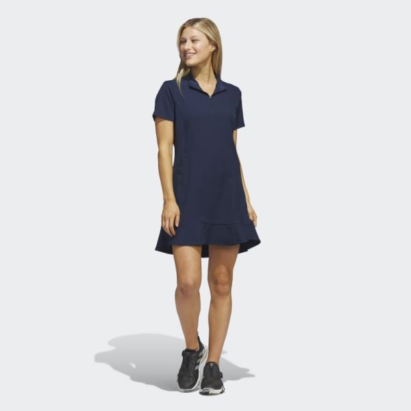 Adidas Frill Dress Navy Fashion