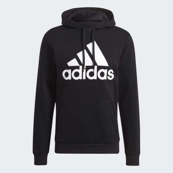 Essentials Fleece Big Logo Hoodie Adidas Black