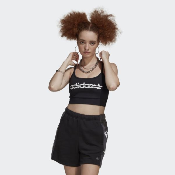 Black Adidas Elastic Bra Top