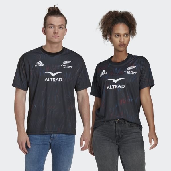 Black Adidas Black Ferns Sevens Home Jersey (Gender Neutral)