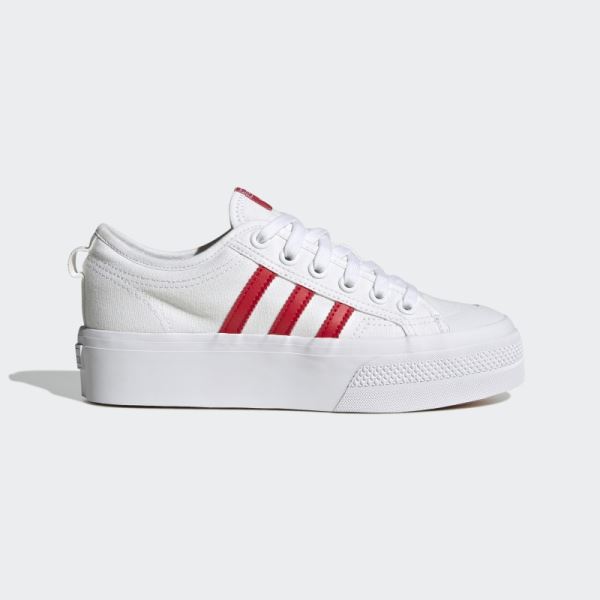 Adidas Nizza Platform Shoes Scarlet