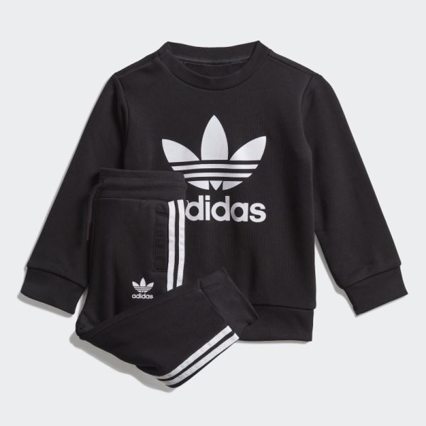 Black Crew Sweatshirt Set Adidas