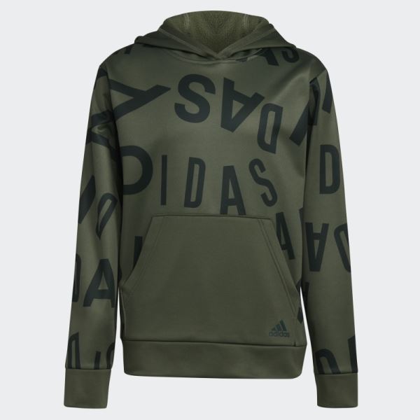 Adidas Green Oxide Lineage Love Pullover Hoodie